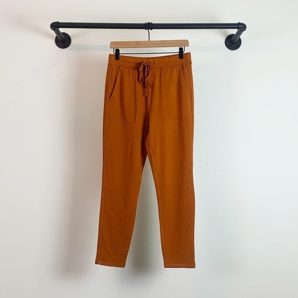 NWT Lou & Grey Signaturesoft Blend Drawstring Lounge Pants in Orange - Picture 4 of 5
